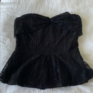 Porridge Strapless Peplum top